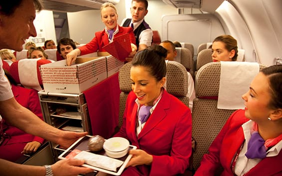 536200708-UK-Flight-attendants-Virgin-Atlantic-air-hostess-training-at-The-Base-facility-in-Crawley cabin crew academy morocco